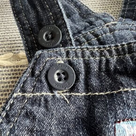 Vintage Disney Baby Store Winnie the Pooh Denim Embroidered Overalls Newborn - Picture 5 of 7